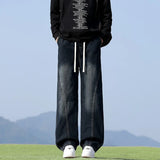 SHOPMOCHO Mens Jeans Man Pants Loose Fit Casual Trousers Straight Leg High Street American Style Spring Autumn New Trend