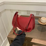 Shopmocho Vintage Patent Leather Shoulder Bag Fashion Women's Handbags Casual Designer Hobos Underarm Bag