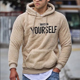 SHOPMOCHO Embroidered men's hoodie casual and personalized hoodie fashionable long sleeved top for men