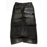 Shopmocho Hip-hop street clothing wasteland style tie-dye ripped jeans men 2025 autumn and winter new American retro baggy wide-leg pants