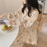 SHOPMOCHO 2026 Princess Style Women's Plus Size Student Nightwear Ladies Sweet Breathable Crew Neck Sleepwear Loungewear