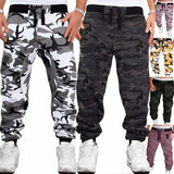 Shopmocho Pantalon de survêtement de course pour hommes, Camouflage, élastique, Cargo, cordon de serrage, multi-poches, bas décontracté, survêtement, nouvelle collection 2025