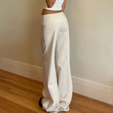 Shopmocho Fashion Solid Loose Casual Women Long Pants Simple Basic All-Match Office Lady Style Bottoms