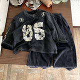 SHOPMOCHO Children Clothes Autumn New Wash and Fade Sweaters or Pants Han Fan Printed Boy's Fashionable Clothes