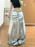 SHOPMOCHO 2026 Ropa Y2K Grunge Dirty Washed White Baggy Women's Ripped Jeans Pants For Woman Clothing Wide Leg Gothic Loose Long Trousers