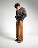 SHOPMOCHO Streetwear Retro Jeans Y2k Gothic Pattern Embroidered Brown Loose Jeans Mens and Womens Fashionable Straight Leg Wide Leg Jeans