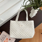 SHOPMOCHO Cartoon Print Women's Shoulder Bag Large Capacity Ladies Tote Handbags Soft Quilted Female Travel Shopping Bags Girls Book Bag