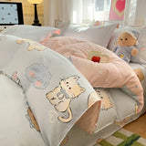 SHOPMOCHO 100% Cotton Printed Duvet Cover Single Piece Fresh Style Bedding Cover Soft Breathable Quilt Cover for Bedroom