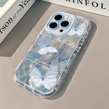 Shopmocho Butterfly Phone Case For iPhone 13 Funda iPhone 11 16 Pro Max XR 17 Air 14 12 7 8  Plus SE 17promax Silicone Soft Cover Carcasas
