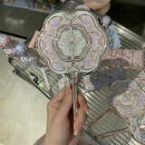 SHOPMOCHO Flower Knows Butterfly Cloud Shoulder Holding Mirror Holding National Style Classical Princess Mirror