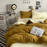 SHOPMOCHO Bedding Comforter sets Duvet Cover bedsheets set with pillowcase Bedding Linens Set for Queen/King Bed edredones de cama