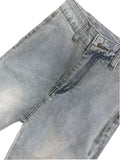 SHOPMOCHO Three-dimensional butterfly jeans with a sense of design, female 2025 summer high waist and slim hip bell bottoms (small)