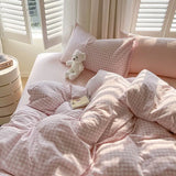 SHOPMOCHO Classic Duvet Cover Set with Pillowcases Flat Sheet Nordic Style No Comforter 2025 New Bedding Kit Double Twin Size Bed Linens