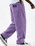 SHOPMOCHO Winter 2026 new fashion Men's Corduroy Straight Casual Pants spring autumn Outdoor Streetwear with Drawstring Elastic Waist