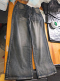 SHOPMOCHO Deeptown Blue Vintage Y2k Women Jeans Wash Harajuku Low Waist Japanese 2000s Style Denim Pants Baggy American Streetwear Autumn