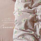 SHOPMOCHO Ins Girls Strawberry Bedding Sets 2025 New Queen Size Bed Sheet Set Duvet Cover Set With Pillowcase No Filling