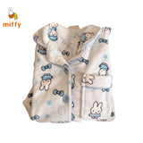 SHOPMOCHO Kawaii Miffy Sleepwear Creative Cartoon Blue Star Bowknot Rabbit Winter and Autumn Loungewear Comfortable Pajamas Perfect Gifts