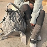 SHOPMOCHO Women Bag Nylon High-Capacity Fashion Casual Backpack Bow Drawstring Shoulder Bag Handbag All-match