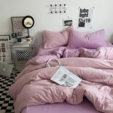 SHOPMOCHO Bedding Comforter sets Duvet Cover bedsheets set with pillowcase Bedding Linens Set for Queen/King Bed edredones de cama