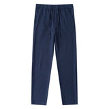 Shopmocho Casual Cotton Linen Chino Pants Men Wide Leg Lightweight Baggy Cotton Sweatpants Male Sport Jogger Straight Work Trousers