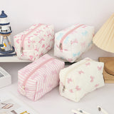Shopmocho 1 pc exquisite bowknot single-layer pencil case, floral pattern design storage bag, a must-have for back to school season