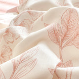 Shopmocho Bonenjoy Pink Flower Duvet Cover Sets Washed Polyester Super Soft Bed Cover Sets Single/Queen/King Quilt Cover with  Pillowcase