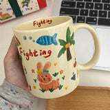 Shopmocho Ceramic Coffee Mug Funny Cute Cartoon Dog Mug with Handle Home Baking Dessert Breakfast Milk Mug Present for Friends Family