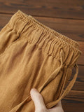 Shopmocho Casual Cotton Linen Chino Pants Men Wide Leg Lightweight Baggy Cotton Sweatpants Male Sport Jogger Straight Work Trousers