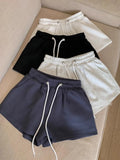 Shopmocho 2025 New Summer Loose Shorts Fashion Women Solid Pocket Retro Y2K Sportwear Wide Leg Pants Casual Streetwear Joggers Trousers