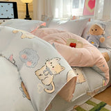 SHOPMOCHO 100% Cotton Printed Duvet Cover Single Piece Fresh Style Bedding Cover Soft Breathable Quilt Cover for Bedroom