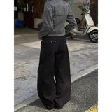 SHOPMOCHO ZHIZOU Women Baggy Jeans Dark Academia Cyber Punk Designer Harajuku Denim Pants Goblin Core Grunge Wide Fit American Retro Y2K