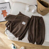 SHOPMOCHO IYEAL Children's Baby Clothing Sets Winter Fleece Casual 2 PCS Kids Sets Sport Suit for Baby Girls Boys Clothes Coat+Pants 1-6 Y