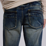 SHOPMOCHOY2K Mid Blue Flared Jeans Vintage Washed Men Women Bootcut Jeans Gothic High Street Unisex Streetwear Retro Baggy wide leg Pants