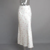 Shopmocho Summer Printed Fashion Long Skirt for Women High Waist Contrast Patchwork Slim Elegant Party Looks Ladies Y2k Maxi Skirt