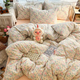 Shopmocho 2025 New Student Season Item Quilt Cover  A Fresh and Oxygen-rich Double-layer Gauze Printed Duvet Cover Skin-friendly Bedding