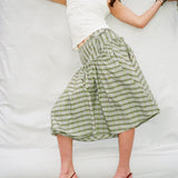Shopmocho Women's Summer Vintage 2000s Aesthetic Plaid Skirts Casual Tie-Up Low Waist Tiered Ruffles Hem A-Line Midi Skirts Streetwear
