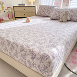 SHOPMOCHO Bonenjoy Elastic Fitted Sheet Floral Style Bedsheet Soft Bed Cover Home Bed Linen Sheets drap de lit (Pillowcase Need Order)