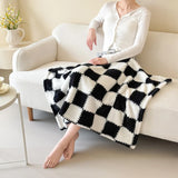 SHOPMOCHO 1 piece pink white flannel panda fleece soft and comfortable blanket nap blanket suitable for sofa bed sofa office suitable
