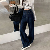 Shopmocho Women Straight Leg Jeans For Summer Loose Fit High Waisted Thin Comfortable Stretchy Cotton Jeans Denim Pants Plus Size Pants