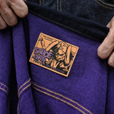 SHOPMOCHOSAUCE ZHAN  Men Jacket Selvedge Denim Jacket Men Vintage Purple and Blue Double Sided Dye Regular Fit 12.5 Oz