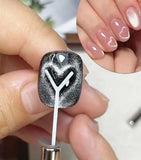 Shopmocho 1/2/4pcY-shaped Love Heart Magnetic Auxiliary Tool For Match with Nail Magnet Suck Cat Eye Heart Shapes Effect Nail Gel DIY Tool