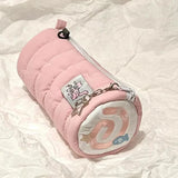 Shopmocho INS Large Capacity Pink Pen Bag Creative Soft Touch Pencil Case Stationery Storage Organizer Creative Students Gift