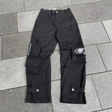 SHOPMOCHO Retro Skull Embroidery Y2K Jeans Mens Hip Hop Washed Baggy Denim Pants New Straight Casual Loose Wide Leg Trouser Streetwear