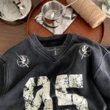 SHOPMOCHO Children Clothes Autumn New Wash and Fade Sweaters or Pants Han Fan Printed Boy's Fashionable Clothes