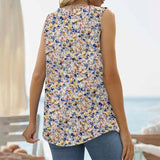 Shopmocho Plus Size Women's Bohemian Vest, Flower Print Sleeveless Square Neck Camisole, Suitable for Date Women's Summer Top