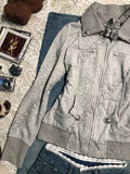 SHOPMOCHO Vintage Coat Zipper Slim Y2k 2000s Womens Goth Punk Streetwear Polo Jacket Sweatshirt Basics Hoodie Autumn Winter Fashion Grunge