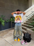 SHOPMOCHO Religion graphic t shirts y2k tops oversized t shirt couples pro choice harajuku gothic streetwear american vintage men clothing