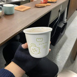 Shopmocho Ins little turtle holds a coffee cup in hand