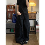 Shopmocho American Vintage 2000s Style High Waist Brown Jeans Pants 2025 Summer Women's Baggy Y2K Wide Leg Denim Trouser Female Clothes