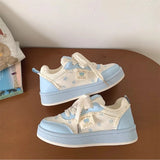 SHOPMOCHO 2025 New Women Sneakers Fashion Cute Ladies Causal Shoes Patchwork Non-slip Women's Sports Shoes with Bowknot Женская Обувь